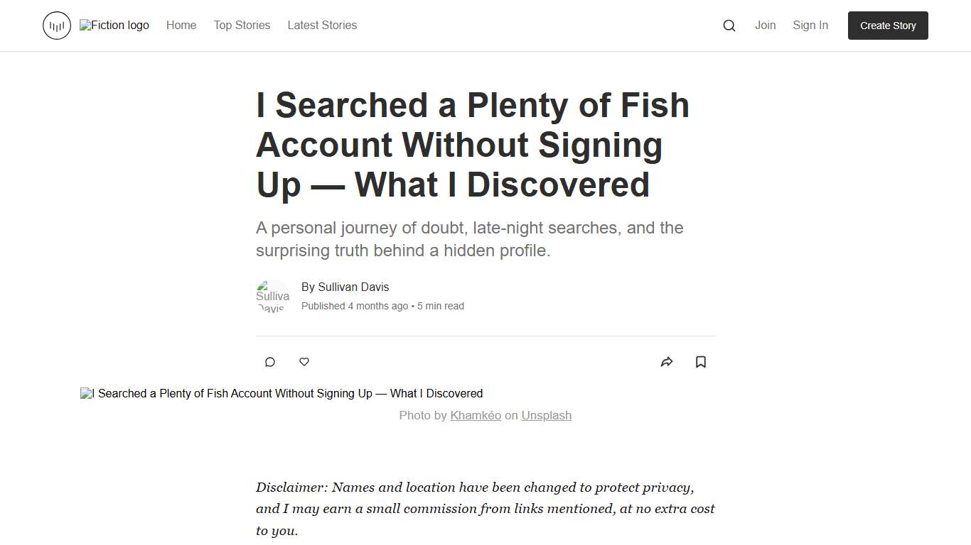 I Searched a Plenty of Fish Account Without Signing Up — What I Discovered Fiction